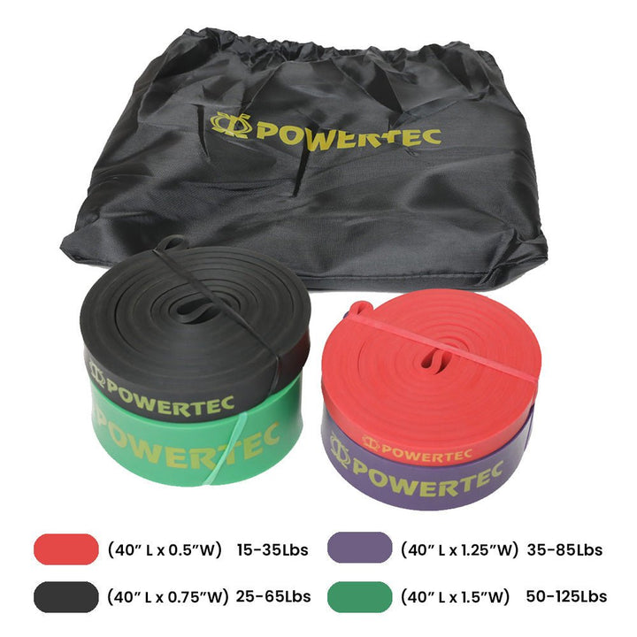 Resistance Band Set with weight descriptions - Powertec