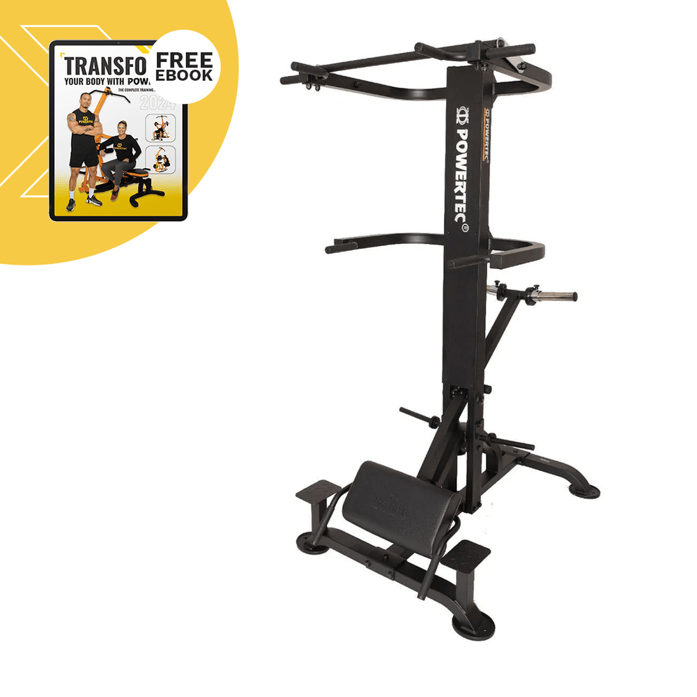Another silhouette of a Levergym Chin-Dip Assist exercise equipment.