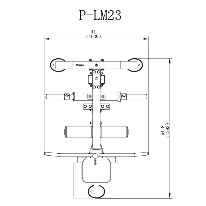 Technical guide of a Powertec Lat Machine.