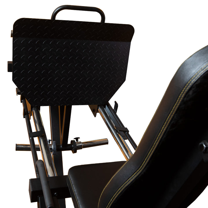 A close up of Powertec 45-Degree Leg Press.