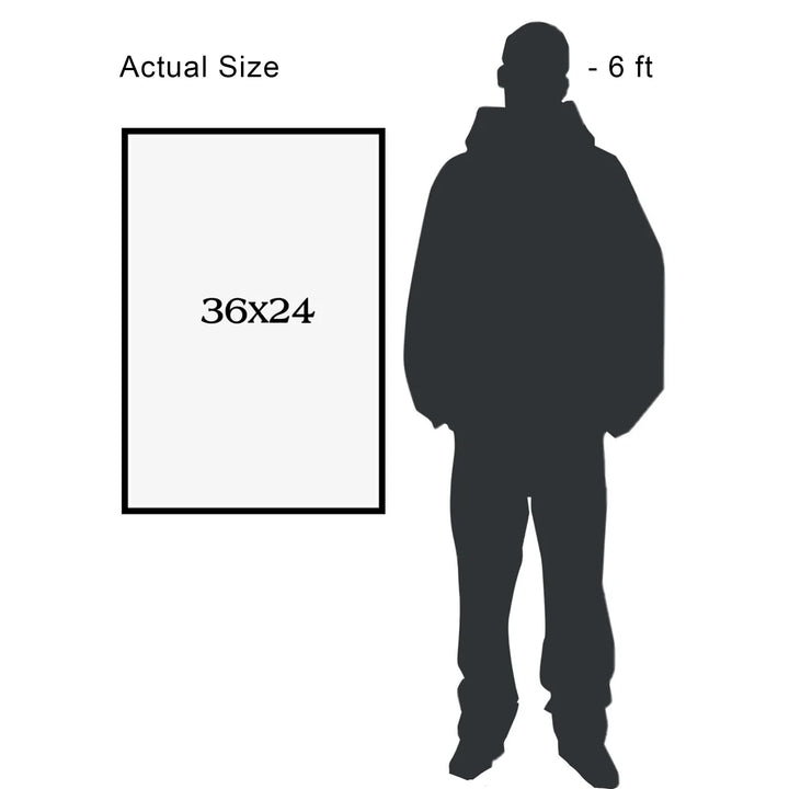A silhouette of a person looking at the place where to set up the printable poster of workbench multisystem.