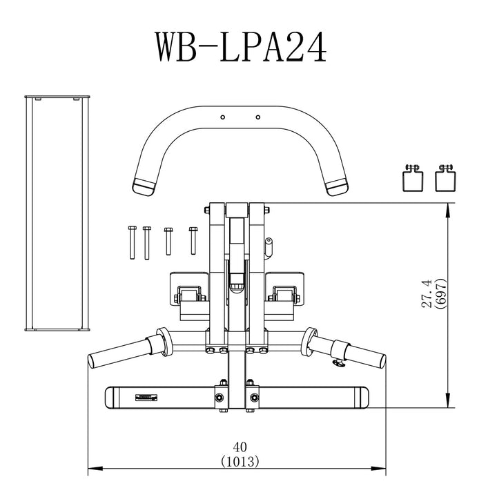 Assembly guide of Workbench Leg Press Attachment - Powertec