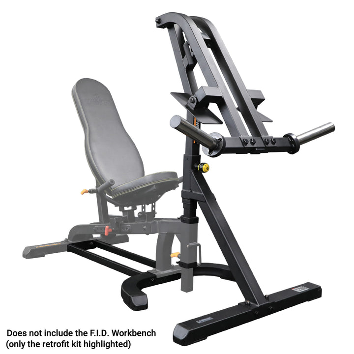 Workbench Leg Press Attachment with seat in the image - Powertec