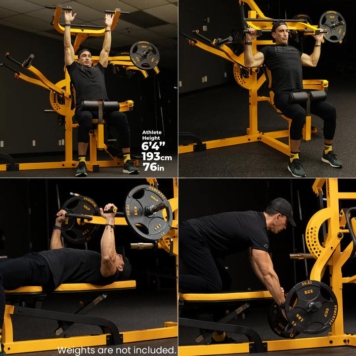 Workbench Multisystem®76 in. Max Height Press and Row | Powertec | Home Gym Equipment | Ultimate Strength Building Machines