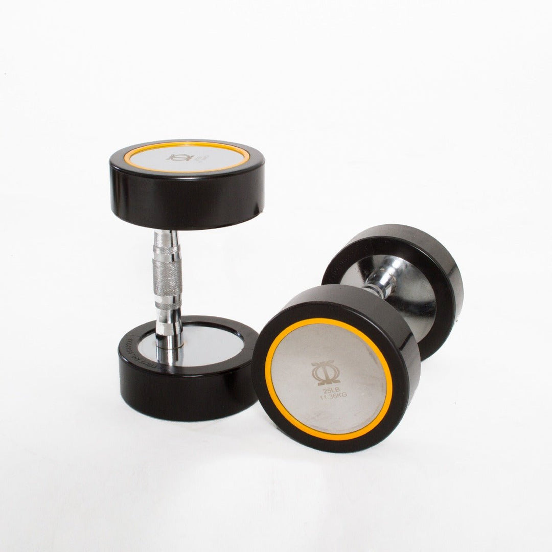 Polyurethane Coated Off-Center Dumbbells (2 x 25 Lbs) - Powertec