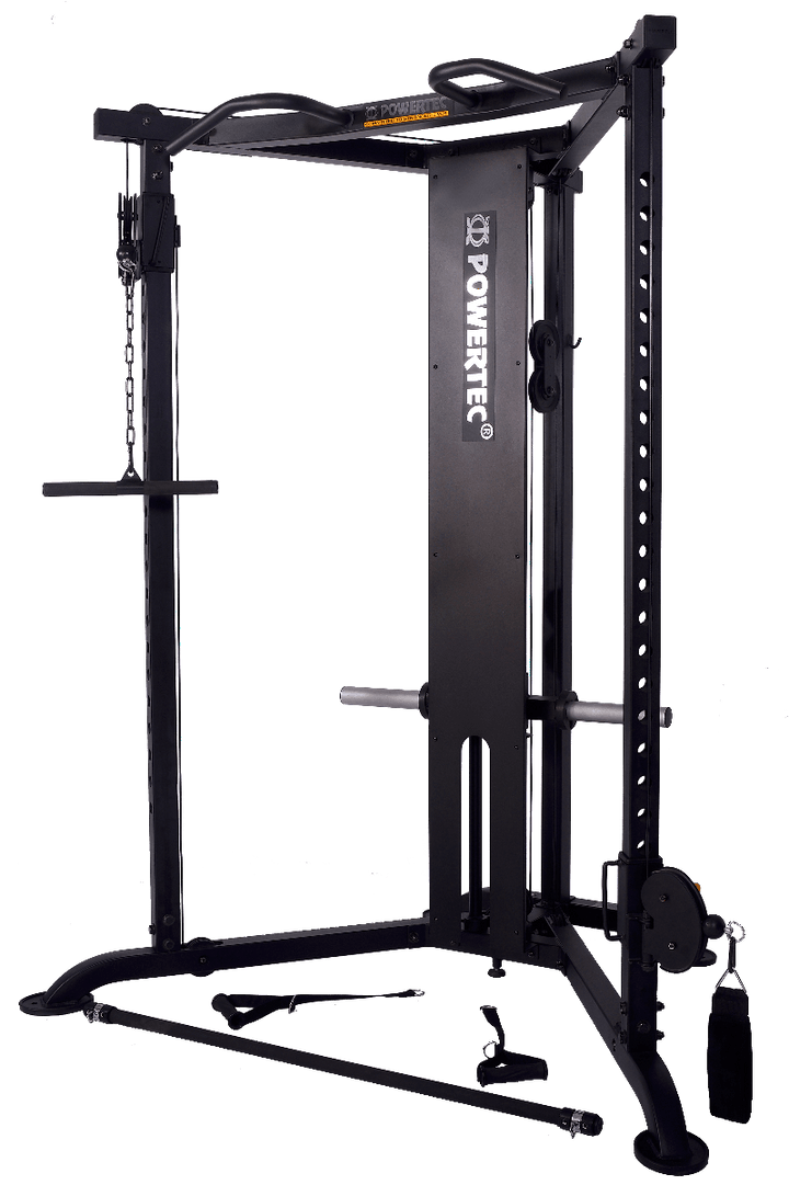 Streamline Functional Trainer with Handles and Tricep Pressdown Attachment | Powertec | Home Gym Equipment