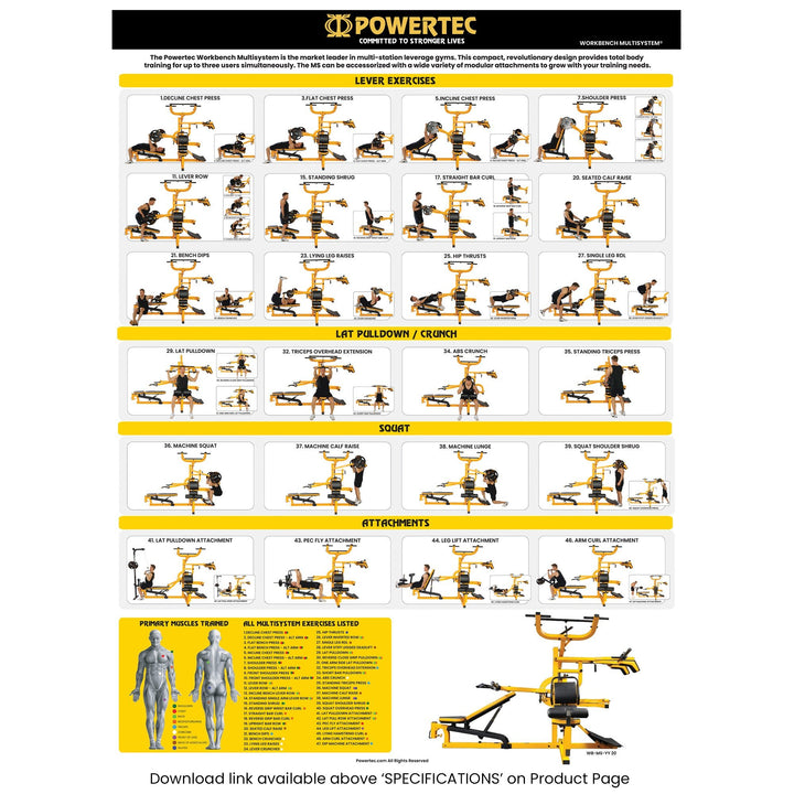 List of exercises with Workbench Multisystem®.