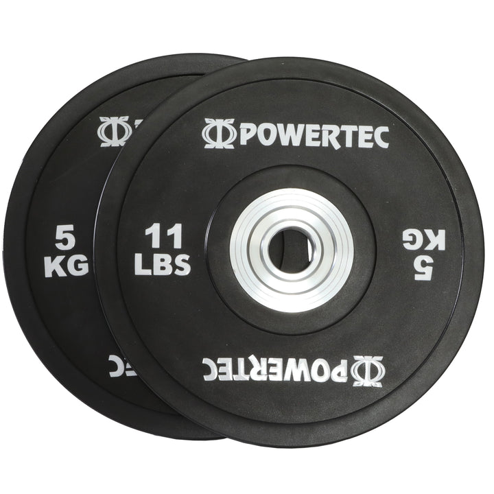 Anniversary Bumper Plates 330 lbs. Set - Powertec - Black