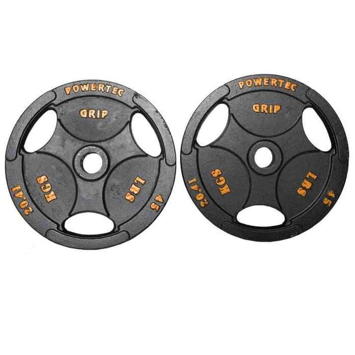 2 45 lbs Rust Resistant Olympic Plates Powertec Home Gym