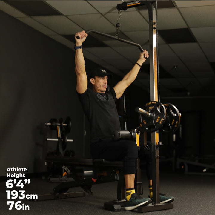 Workbench Lat Tower Attachment Athlete Lat Pull Down | Max Height 76 in. | Powertec | Home Gym Equipment