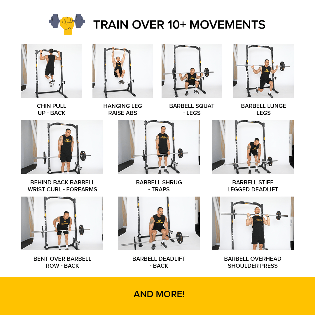 Workbench® Half Rack | Yellow | Powertec | Home Gym