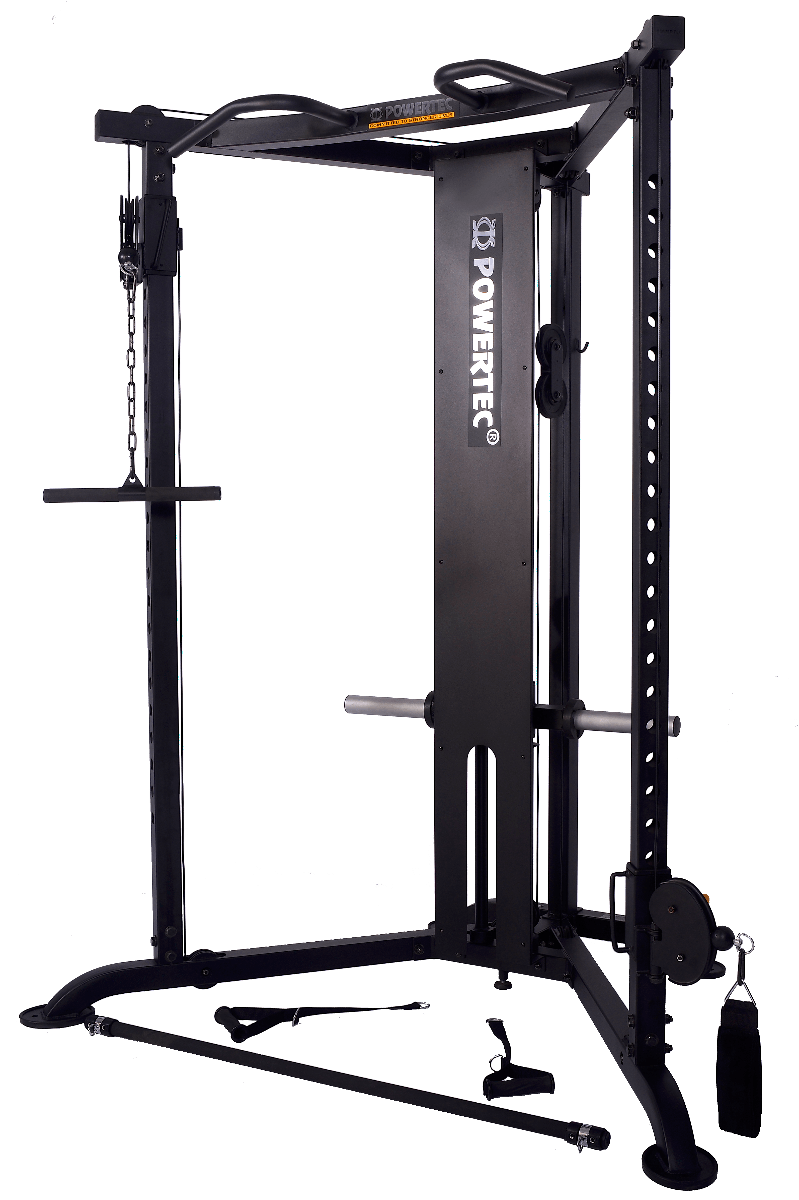 Streamline Functional Trainer with Handles and Tricep Pressdown Attachment | Powertec | Home Gym Equipment