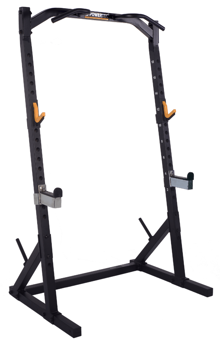 Workbench® Half Rack Black No Weights | Powertec | Home Gym Equipment | Ultimate Strength Building Machines