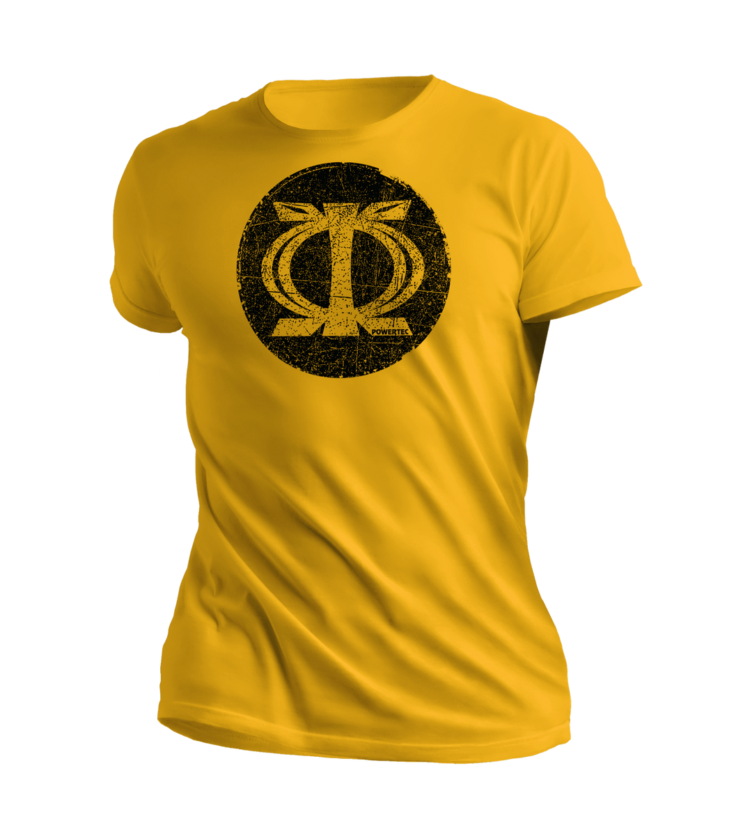 Powertec T-Shirt - Yellow - Distressed Wawa Aba Logo