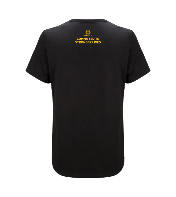 Powertec | T-Shirt | Black | Distressed Wawa Aba Logo