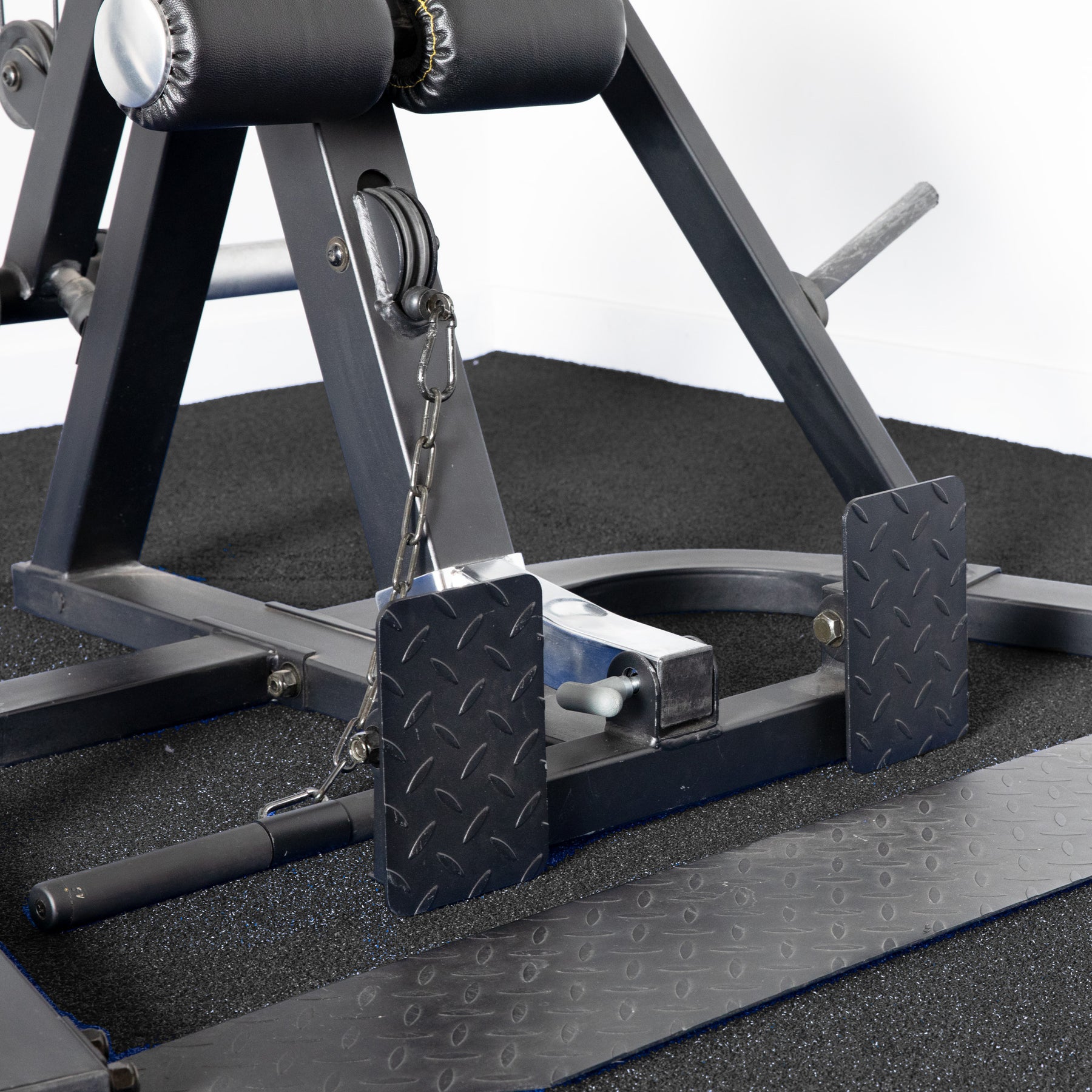 Powertec Low Row Footplate Attachment - Stable Foot Support For Power Rack, Half Rack, Roller Smith & Lever Gym Systems