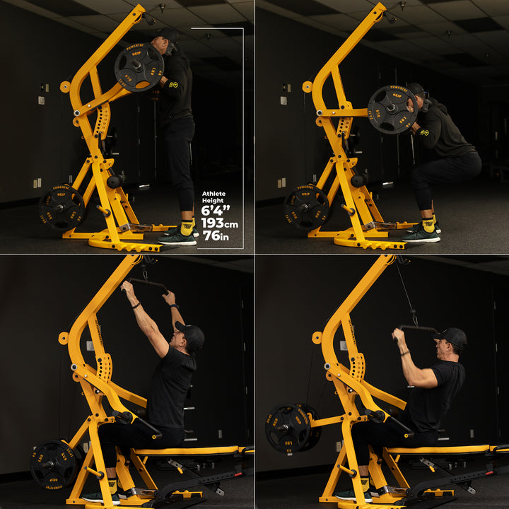 Workbench Levergym®| Athlete Squat and Lat Pulldown | Max Height 76 in. | Powertec | Home Gym Equipment