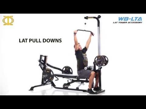 Workbench Lat Tower Attachment Lat Power Accessory Demonstration | Powertec | Home Gym Equipment