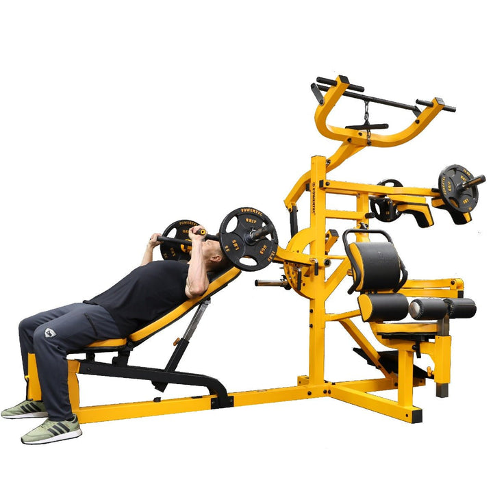 Yellow Workbench Multisystem® Athlete Incline Press | Powertec | Home Gym Equipment | Ultimate Strength Building Machines
