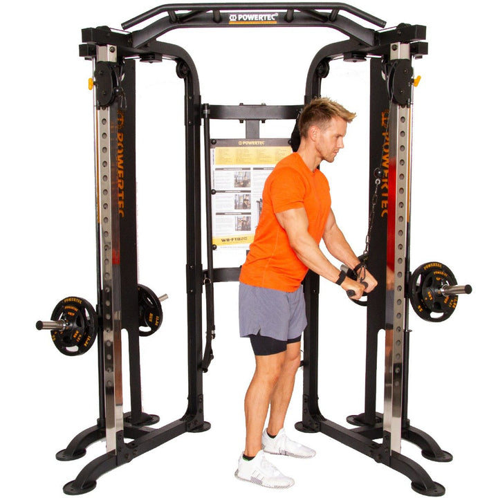 Workbench® Functional Trainer Deluxe Athlete Tricep Pressdown | Powertec | Home Gym Equipment
